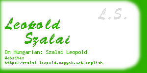 leopold szalai business card